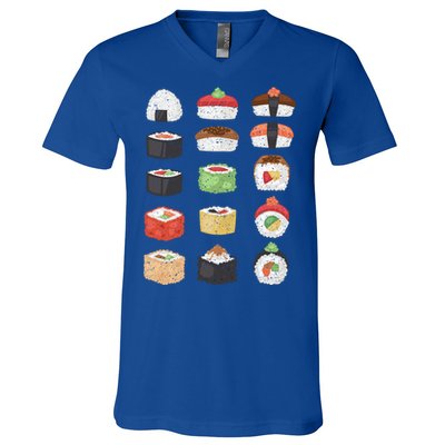 Sushi Roll Japanese Food Sushi Gift V-Neck T-Shirt