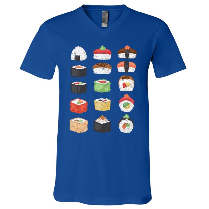 Sushi Roll Japanese Food Sushi Gift V-Neck T-Shirt