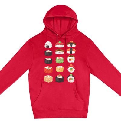 Sushi Roll Japanese Food Sushi Gift Premium Pullover Hoodie