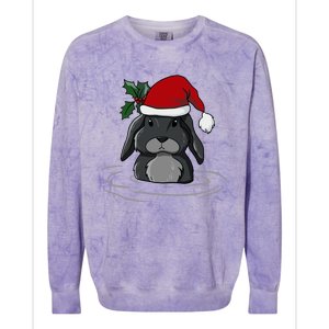 Santa Rabbit Kawaii Xmas Retro Family Funny Ugly Christmas Gift Colorblast Crewneck Sweatshirt