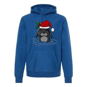 Santa Rabbit Kawaii Xmas Retro Family Funny Ugly Christmas Gift Premium Hoodie