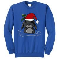 Santa Rabbit Kawaii Xmas Retro Family Funny Ugly Christmas Gift Tall Sweatshirt