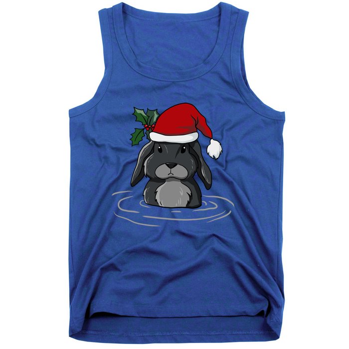 Santa Rabbit Kawaii Xmas Retro Family Funny Ugly Christmas Gift Tank Top