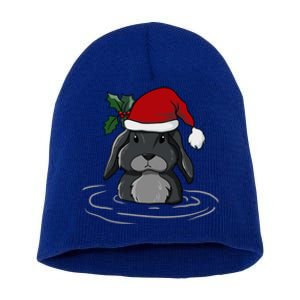 Santa Rabbit Kawaii Xmas Retro Family Funny Ugly Christmas Gift Short Acrylic Beanie