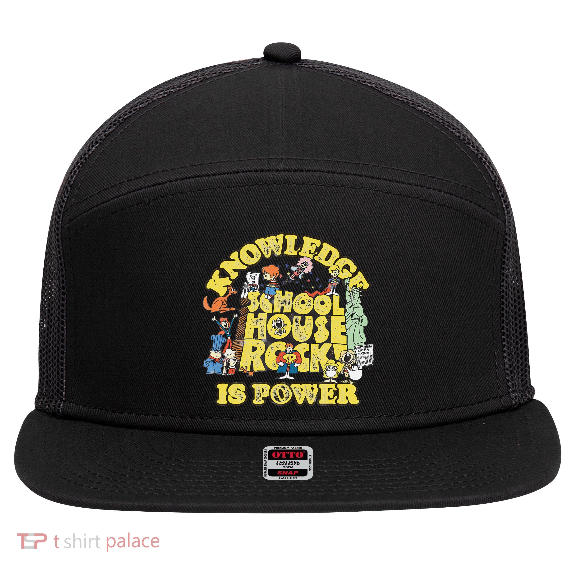 Schoolhouse Rock Knowledge Is Power 7 Panel Mesh Trucker Snapback Hat
