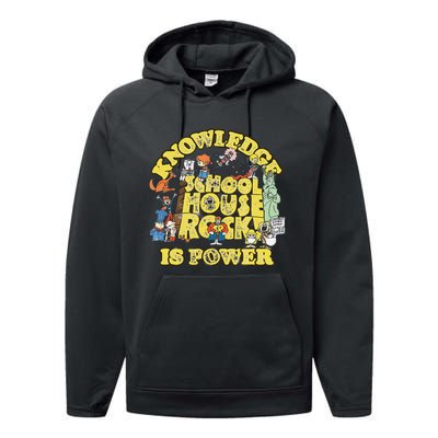 Schoolhouse Rock Knowledge Is Power Performance Fleece Hoodie