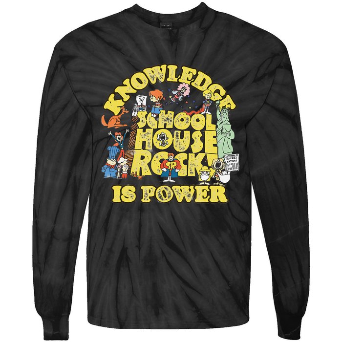 Schoolhouse Rock Knowledge Is Power Tie-Dye Long Sleeve Shirt