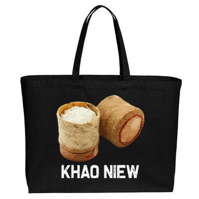 Sticky Rice Khao Niew Laos Thai Food Culture Cotton Canvas Jumbo Tote