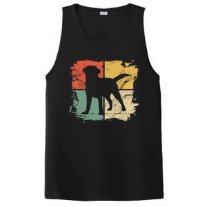 Square Retro Labrador Owner Gift Golden Black Lab Dad Mom PosiCharge Competitor Tank