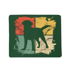 Square Retro Labrador Owner Gift Golden Black Lab Dad Mom Mousepad