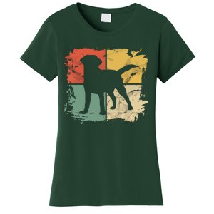 Square Retro Labrador Owner Gift Golden Black Lab Dad Mom Women's T-Shirt