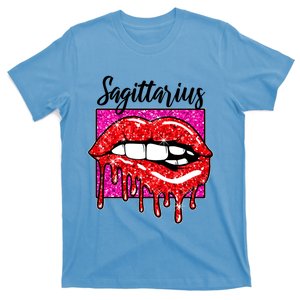 Sagittarius Red Lips Zodiac Sign December Birthday Horoscope Gift T-Shirt