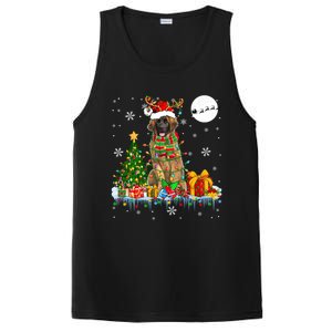 Santa Reindeer Leonberger Christmas Tree Lights Dog Owner Cute Gift PosiCharge Competitor Tank