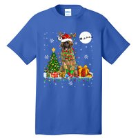 Santa Reindeer Leonberger Christmas Tree Lights Dog Owner Cute Gift Tall T-Shirt