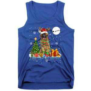 Santa Reindeer Leonberger Christmas Tree Lights Dog Owner Cute Gift Tank Top