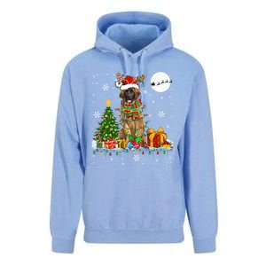 Santa Reindeer Leonberger Christmas Tree Lights Dog Owner Cute Gift Unisex Surf Hoodie