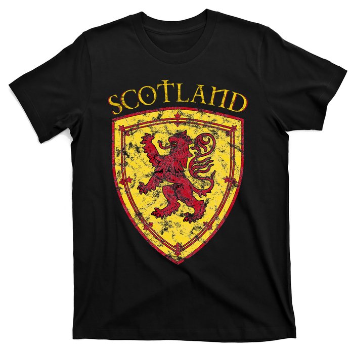 Scottish Rampant Lion Scotland Coat Of Arms Banner T-Shirt