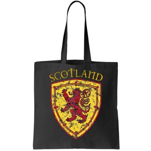 Scottish Rampant Lion Scotland Coat Of Arms Banner Tote Bag