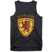 Scottish Rampant Lion Scotland Coat Of Arms Banner Tank Top