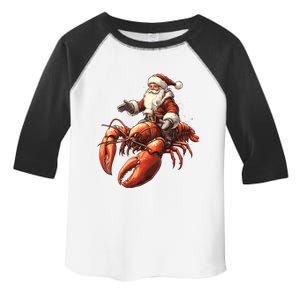 Santa Riding Lobster Funny Lobster Christmas Xmas Pajama Funny Gift Toddler Fine Jersey T-Shirt