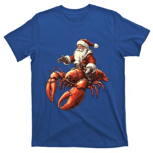 Santa Riding Lobster Funny Lobster Christmas Xmas Pajama Gift T-Shirt