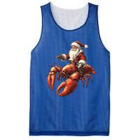 Santa Riding Lobster Funny Lobster Christmas Xmas Pajama Gift Mesh Reversible Basketball Jersey Tank