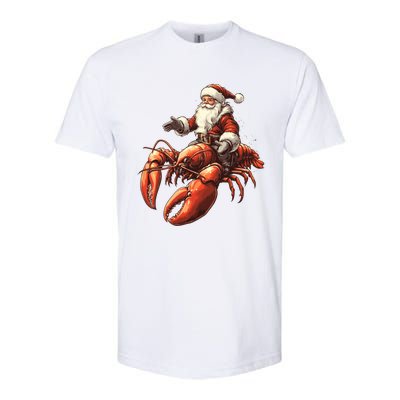 Santa Riding Lobster Funny Lobster Christmas Xmas Pajama Gift Softstyle CVC T-Shirt