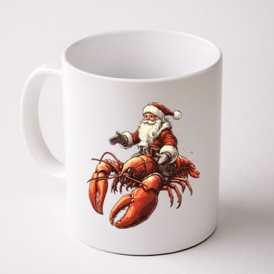 Santa Riding Lobster Funny Lobster Christmas Xmas Pajama Gift Coffee Mug