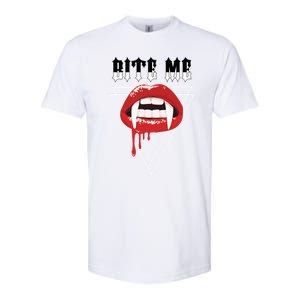 Sexy Red Lips Vampire Lips Bite Me Gift Softstyle® CVC T-Shirt