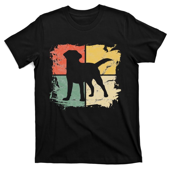 Square Retro Labrador Owner Gift Golden Black Lab Dad Mom T-Shirt