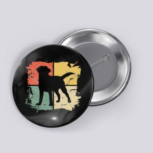 Square Retro Labrador Owner Gift Golden Black Lab Dad Mom Button