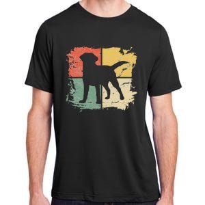 Square Retro Labrador Owner Gift Golden Black Lab Dad Mom Adult ChromaSoft Performance T-Shirt