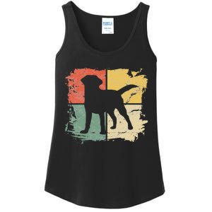 Square Retro Labrador Owner Gift Golden Black Lab Dad Mom Ladies Essential Tank