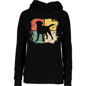 Square Retro Labrador Owner Gift Golden Black Lab Dad Mom Womens Funnel Neck Pullover Hood