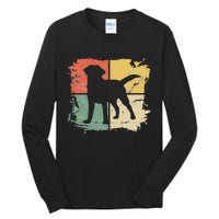 Square Retro Labrador Owner Gift Golden Black Lab Dad Mom Tall Long Sleeve T-Shirt