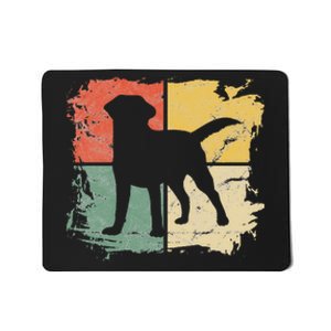 Square Retro Labrador Owner Gift Golden Black Lab Dad Mom Mousepad