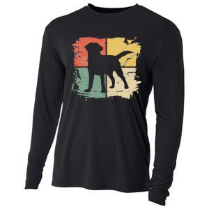 Square Retro Labrador Owner Gift Golden Black Lab Dad Mom Cooling Performance Long Sleeve Crew