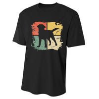 Square Retro Labrador Owner Gift Golden Black Lab Dad Mom Performance Sprint T-Shirt