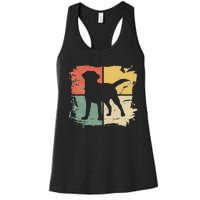 Square Retro Labrador Owner Gift Golden Black Lab Dad Mom Women's Racerback Tank