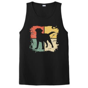 Square Retro Labrador Owner Gift Golden Black Lab Dad Mom PosiCharge Competitor Tank