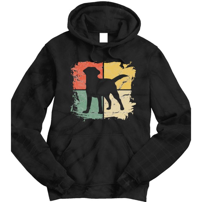 Square Retro Labrador Owner Gift Golden Black Lab Dad Mom Tie Dye Hoodie