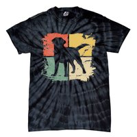 Square Retro Labrador Owner Gift Golden Black Lab Dad Mom Tie-Dye T-Shirt