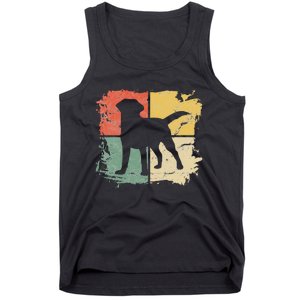 Square Retro Labrador Owner Gift Golden Black Lab Dad Mom Tank Top