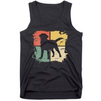 Square Retro Labrador Owner Gift Golden Black Lab Dad Mom Tank Top