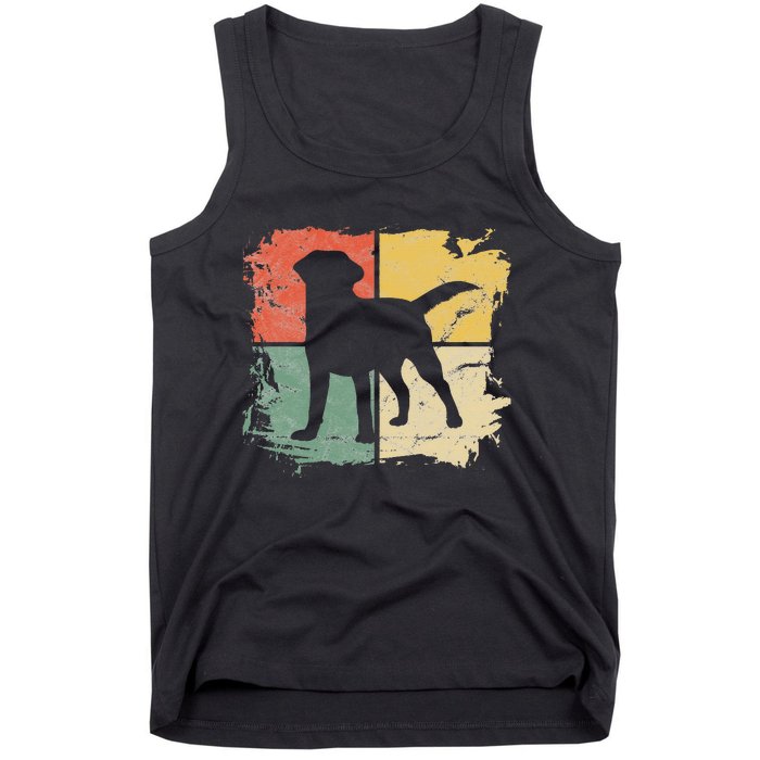 Square Retro Labrador Owner Gift Golden Black Lab Dad Mom Tank Top