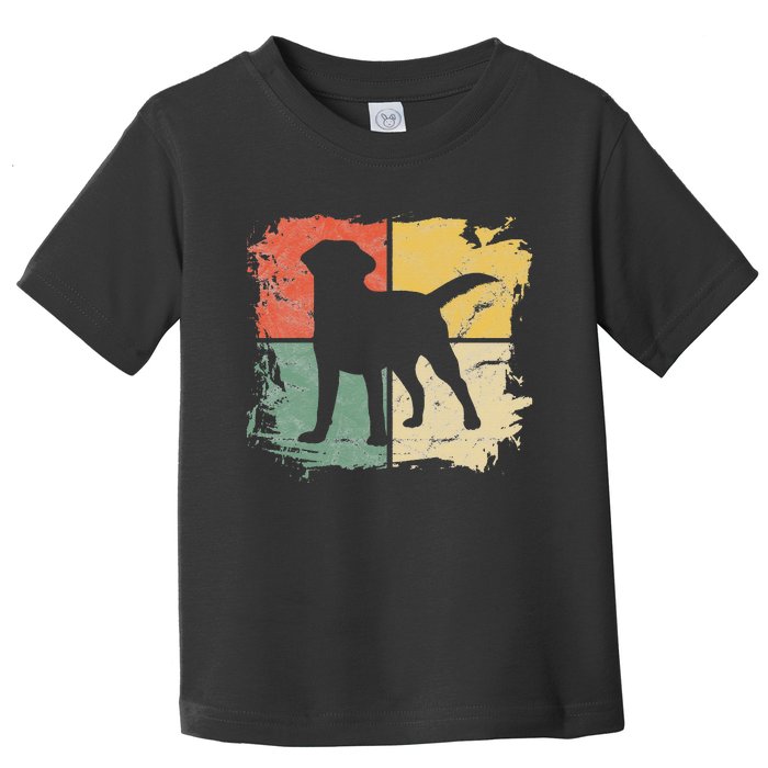 Square Retro Labrador Owner Gift Golden Black Lab Dad Mom Toddler T-Shirt