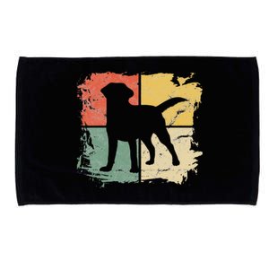 Square Retro Labrador Owner Gift Golden Black Lab Dad Mom Microfiber Hand Towel