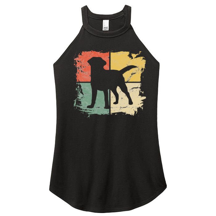 Square Retro Labrador Owner Gift Golden Black Lab Dad Mom Women's Perfect Tri Rocker Tank