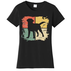 Square Retro Labrador Owner Gift Golden Black Lab Dad Mom Women's T-Shirt