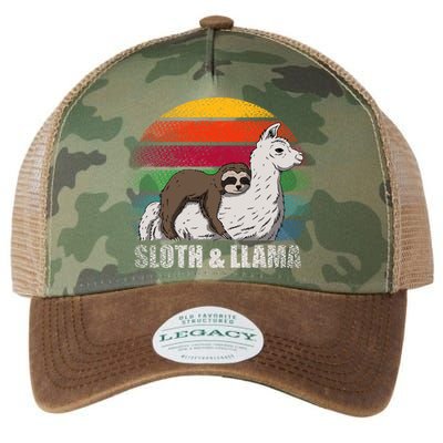 Sloth Riding LLAMA Legacy Tie Dye Trucker Hat